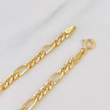 Pulso Figaro 2.2g / 7 1/2 in / 3.2mm Oro Amarillo 18K