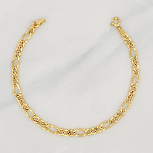 Figaro Bracelet 2.2g / 7 1/2 in / 3.2mm Yellow Gold 18K