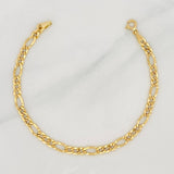 Pulso Figaro 2.3g / 7 1/2 in / 4.4mm Oro Amarillo 18K