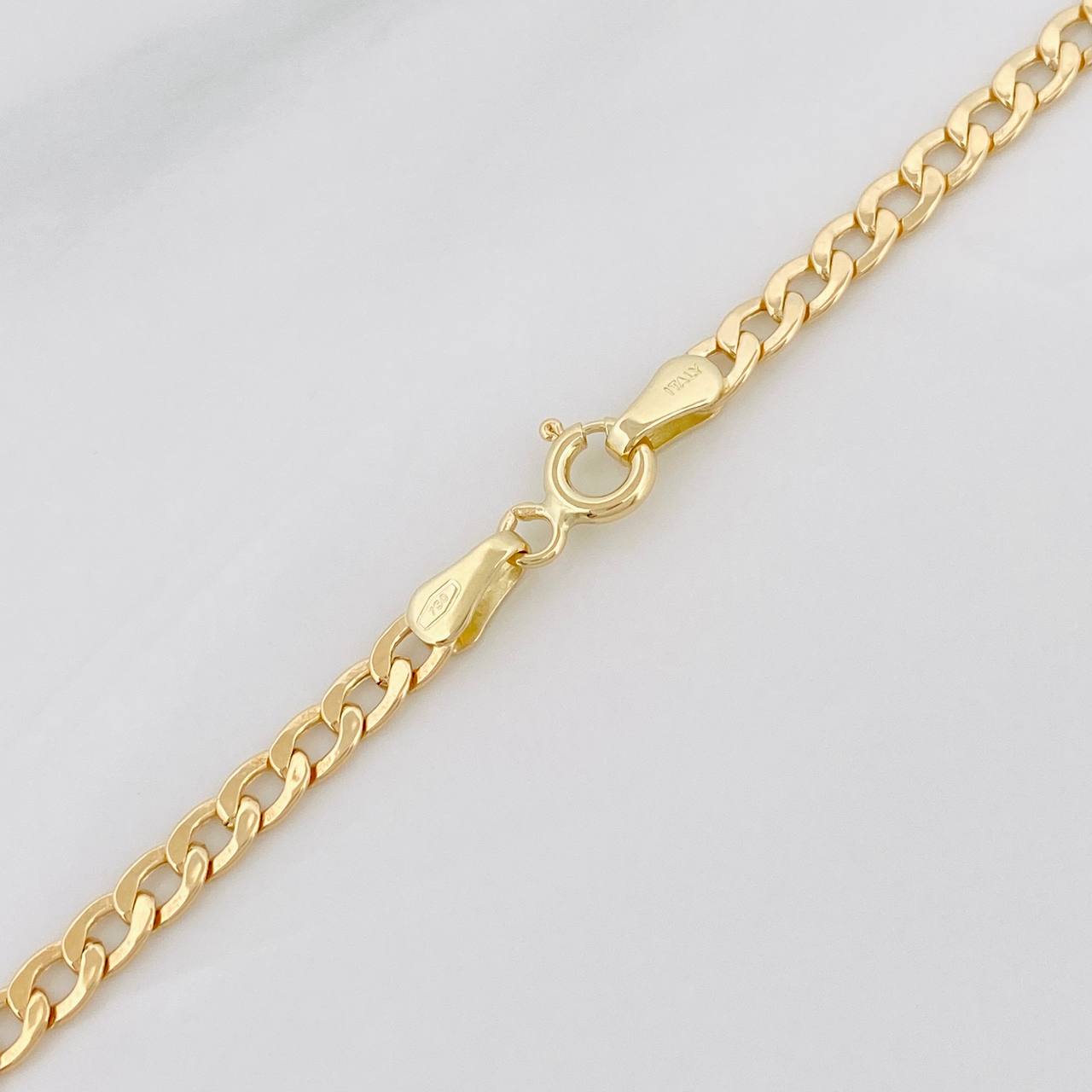 Cadena Cubana 4.1g / 24 in / 3mm Oro Amarillo 18K