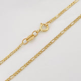 Cadena Figaro 1.3g / 18 in / 1.55mm Oro Amarillo 18K
