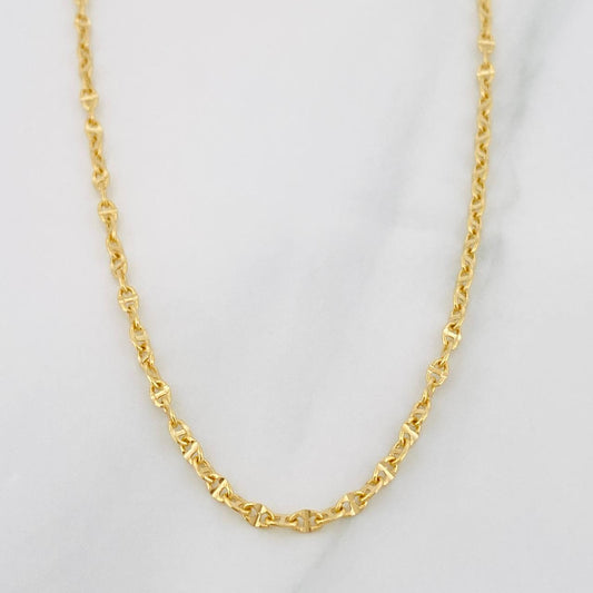 Flat Mariner Chain Volga 2g / 18 in / 2mm Yellow Gold 18K
