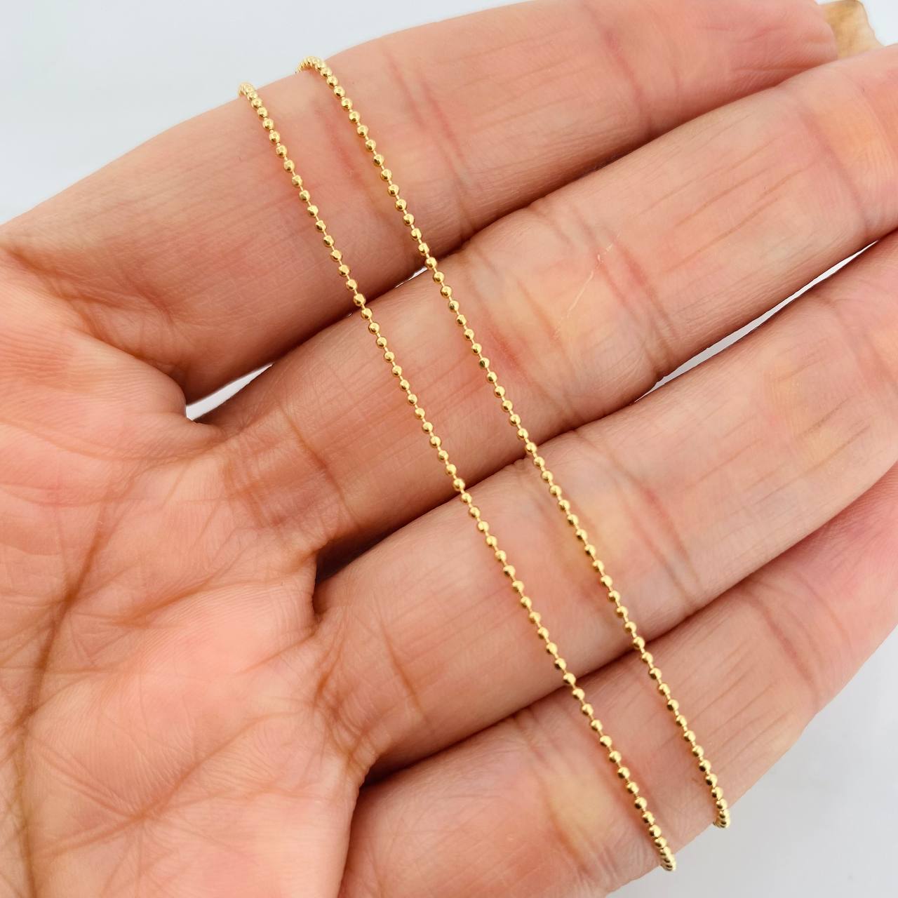 Cadena Militar 2g / 18 in / 0.95mm Oro Amarillo 18K