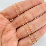 Cadena Militar 2g / 18 in / 0.95mm Oro Amarillo 18K