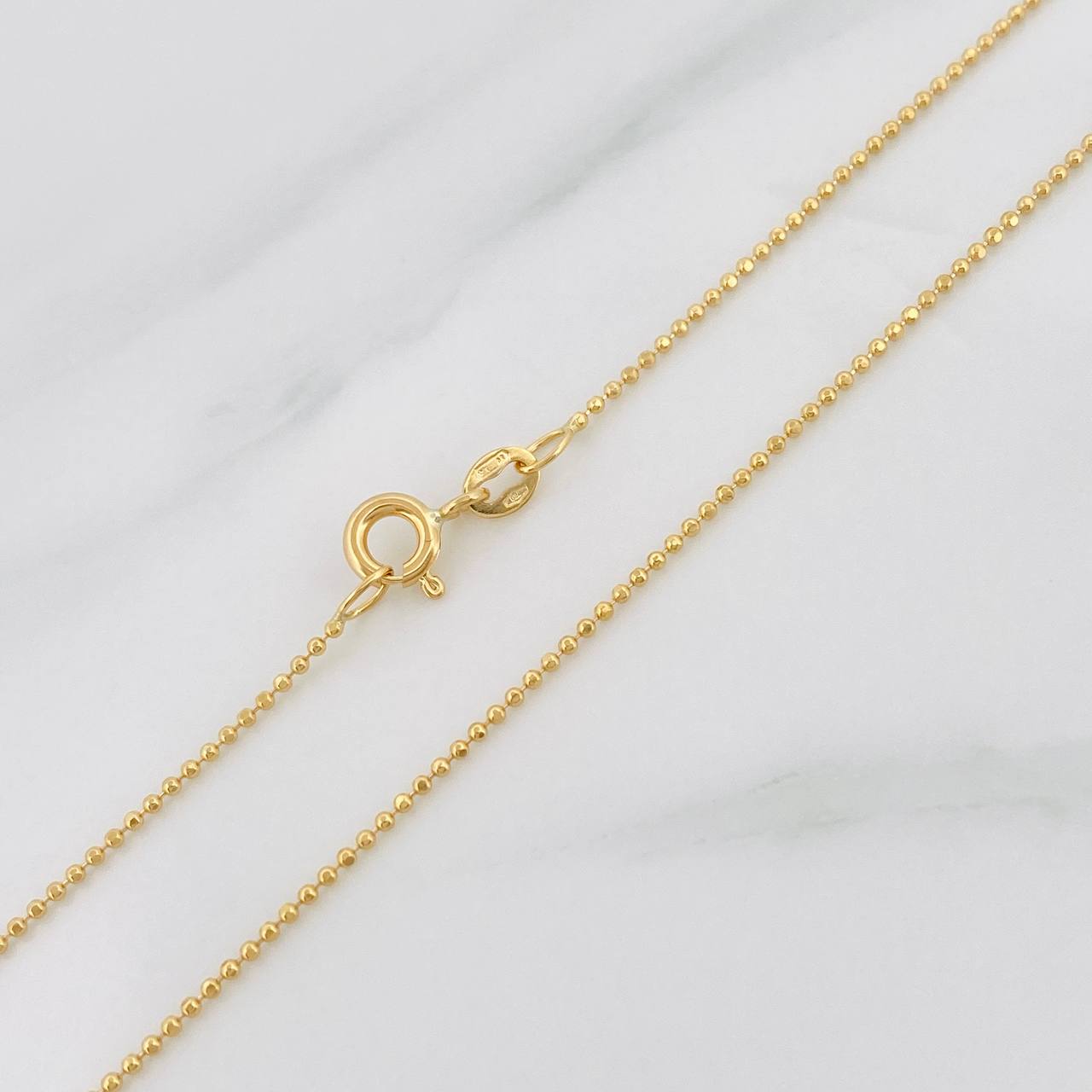 Cadena Militar 2g / 18 in / 0.95mm Oro Amarillo 18K