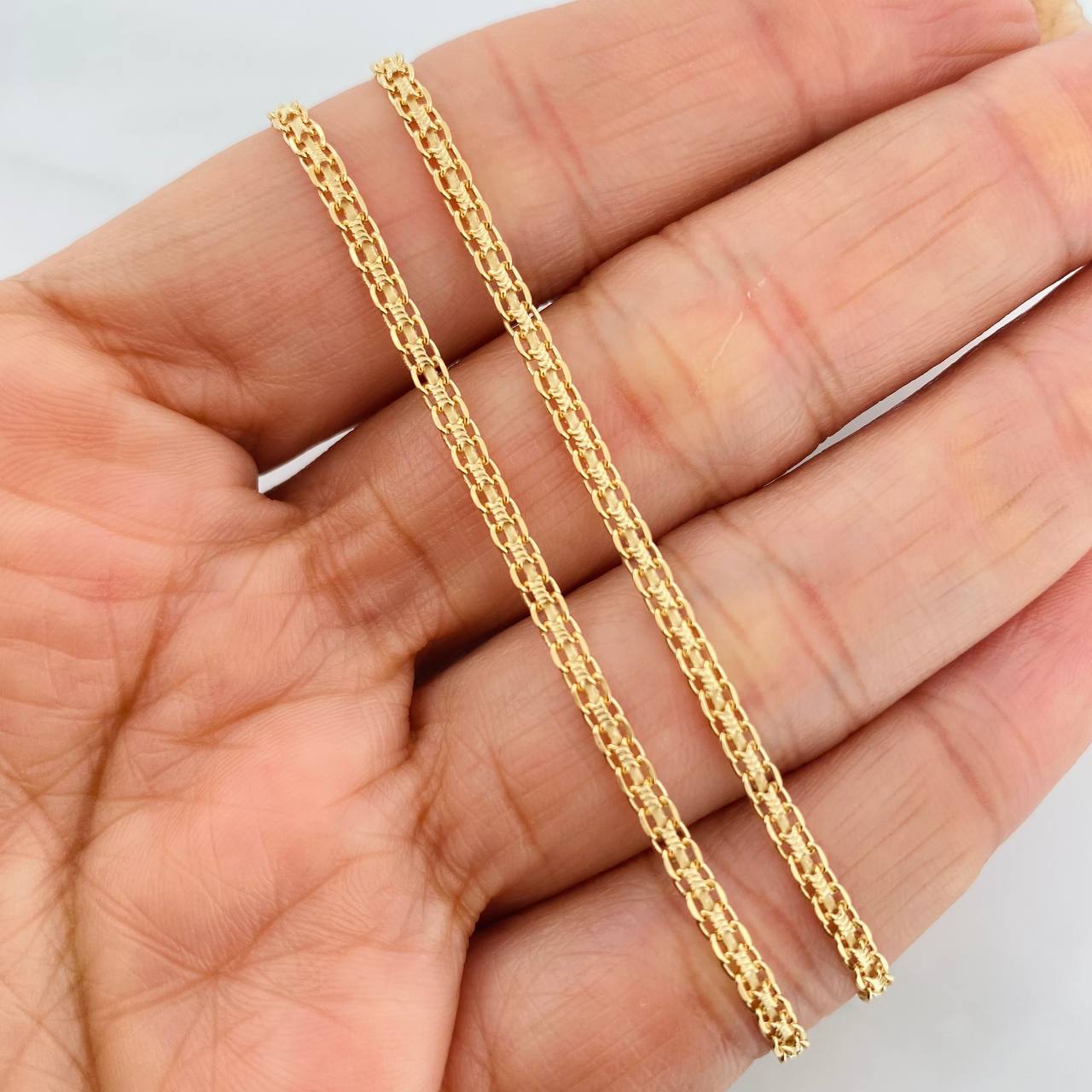 Cadena China 4.6g / 20 in / 2.2mm Oro Amarillo 18K