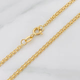 Cadena China 4.6g / 20 in / 2.2mm Oro Amarillo 18K