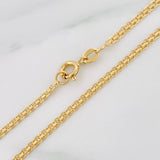 Cadena China 5.5g / 24 in / 2.1mm Oro Amarillo 18K