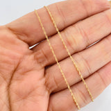 Singapore Chain 0.85g / 20 in / 0.8mm Yellow Gold 18K