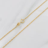 Singapore Chain 0.85g / 20 in / 0.8mm Yellow Gold 18K