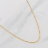 Singapore Chain 0.85g / 20 in / 0.7mm Yellow Gold 18K