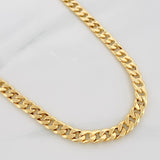 Cadena Cubana 7.8g / 28 in / 5.3mm Oro Amarillo 18K