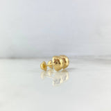 Stud Earrings Media Bead 1.25gr / 1cm / Polished 18K Yellow Gold *