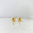 Stud Earrings Media Bead 1.25gr / 1cm / Polished 18K Yellow Gold *