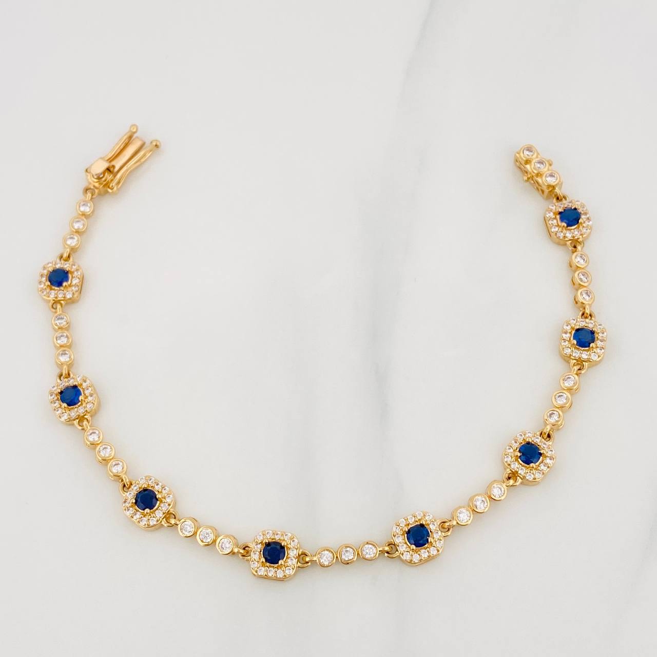 Tennis Bracelet Halo 9.05g / 7 in / 2.72mm Yellow Gold 18K
