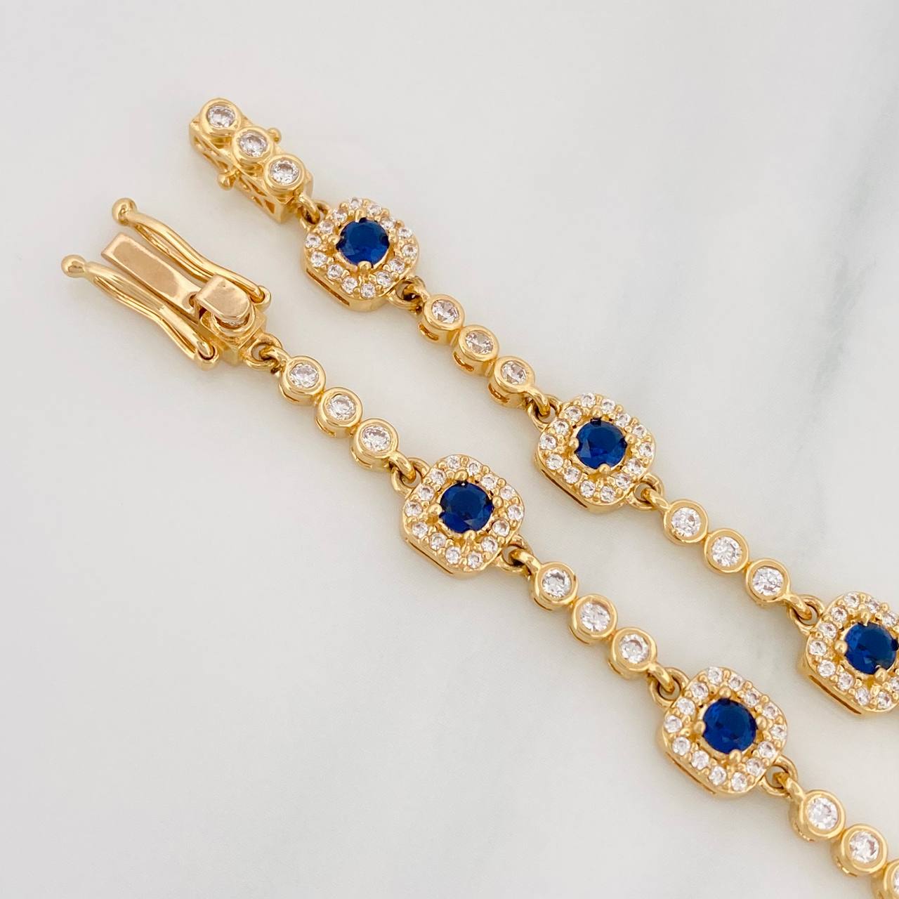 Tennis Bracelet Halo 9.05g / 7 in / 2.72mm Yellow Gold 18K