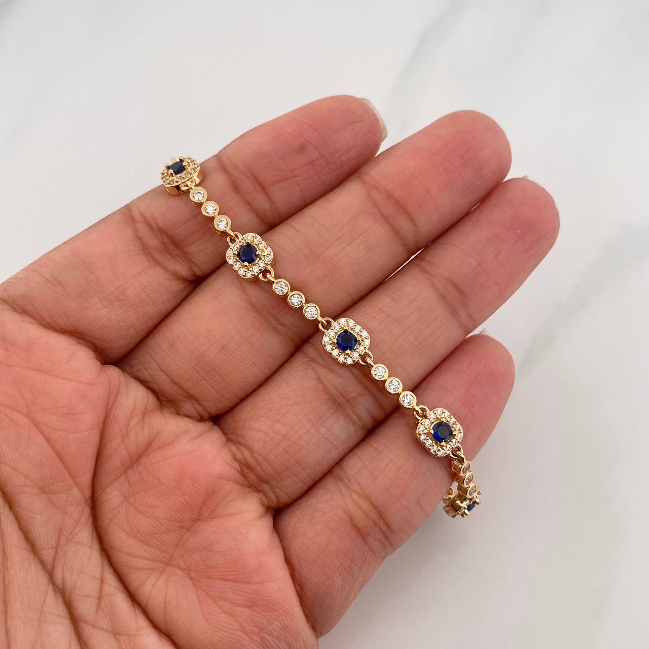 Tennis Bracelet Halo 9.05g / 7 in / 2.72mm Yellow Gold 18K