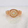 Circle Signet Ring 7.6g / T11 1/4 Two-Tone Yellow Rose Gold 18K