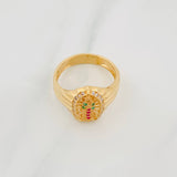 Our Lady of Guadalupe Ring 3.85g / T6 1/2 Yellow Gold 18K