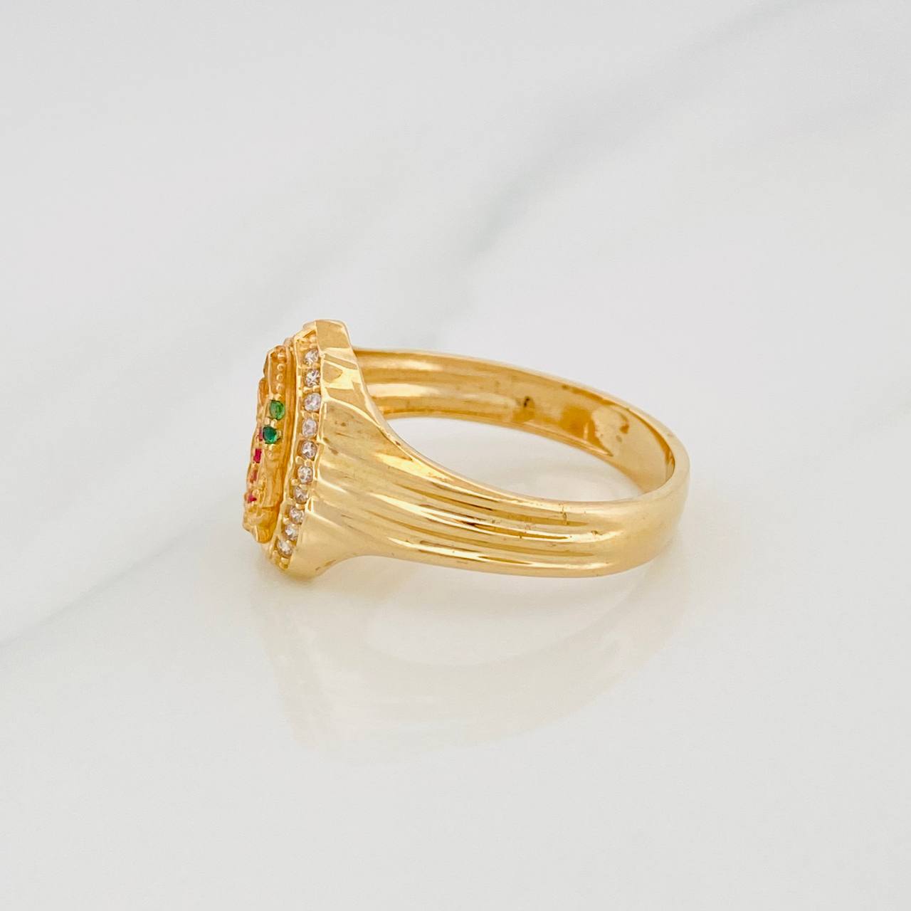 Our Lady of Guadalupe Ring 4.6g / T7 1/2 Yellow Gold 18K