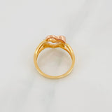 Hearts Ring 3.7g / T7 1/2 Three Golds 18K