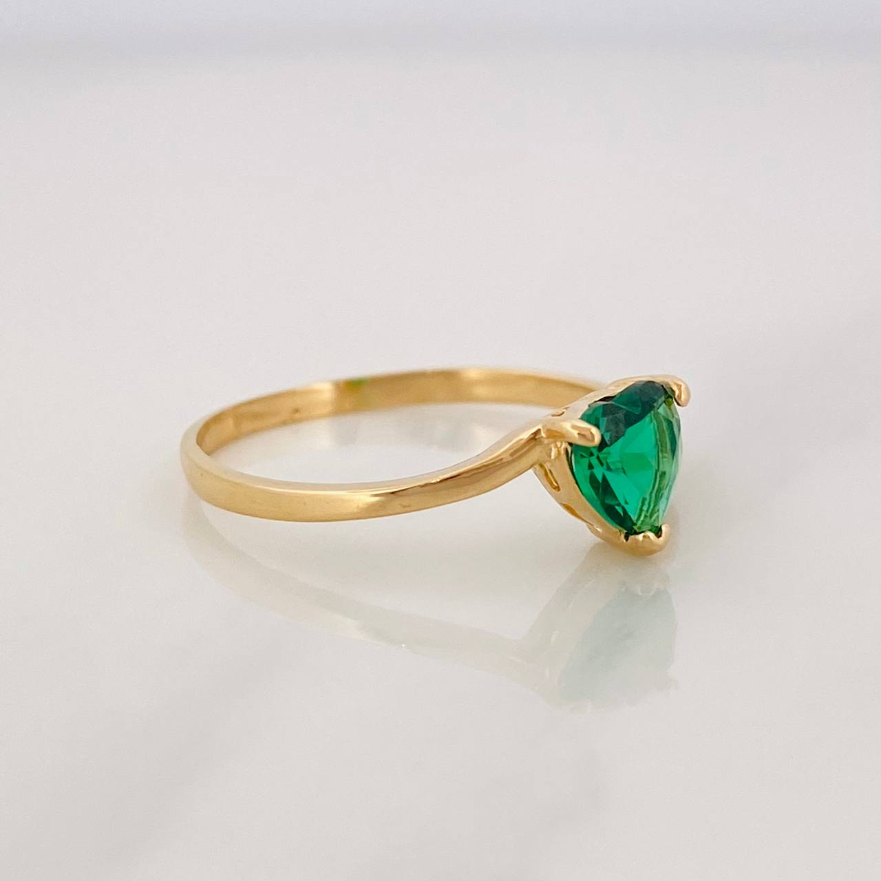 Heart Ring 1.55g / T7 1/4 Yellow Gold 18K