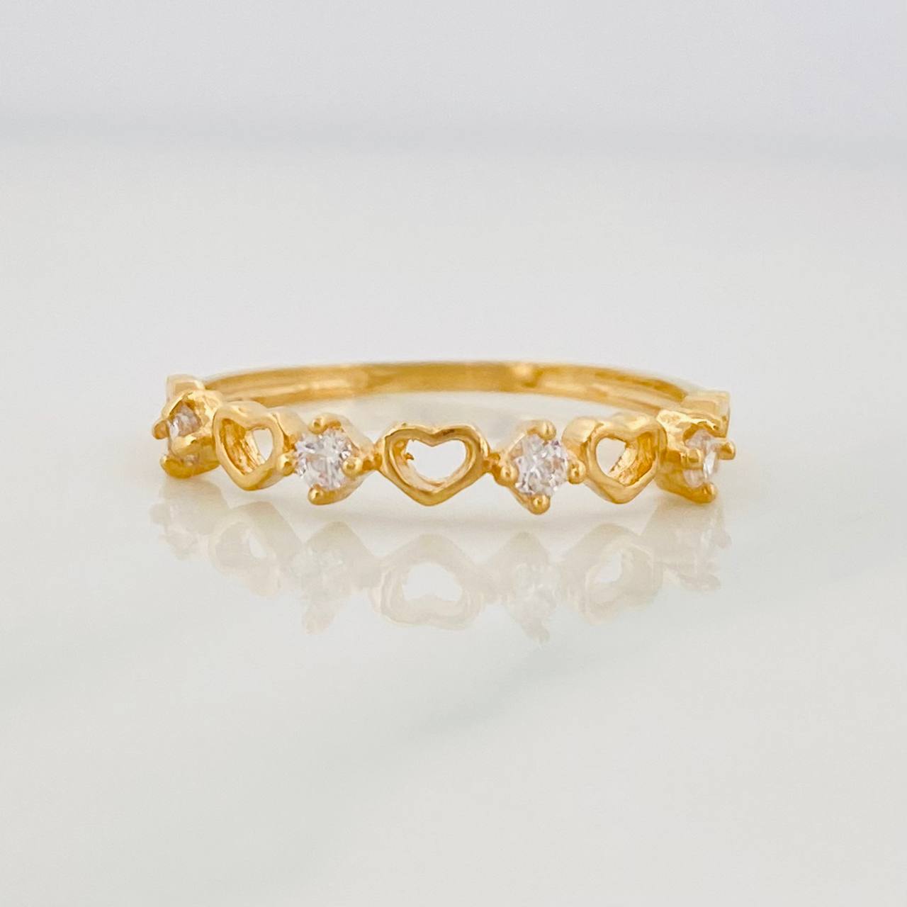 Hearts Ring 1.1g / T6 1/2 Yellow Gold 18K