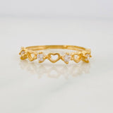 Hearts Ring 1.1g / T6 1/2 Yellow Gold 18K