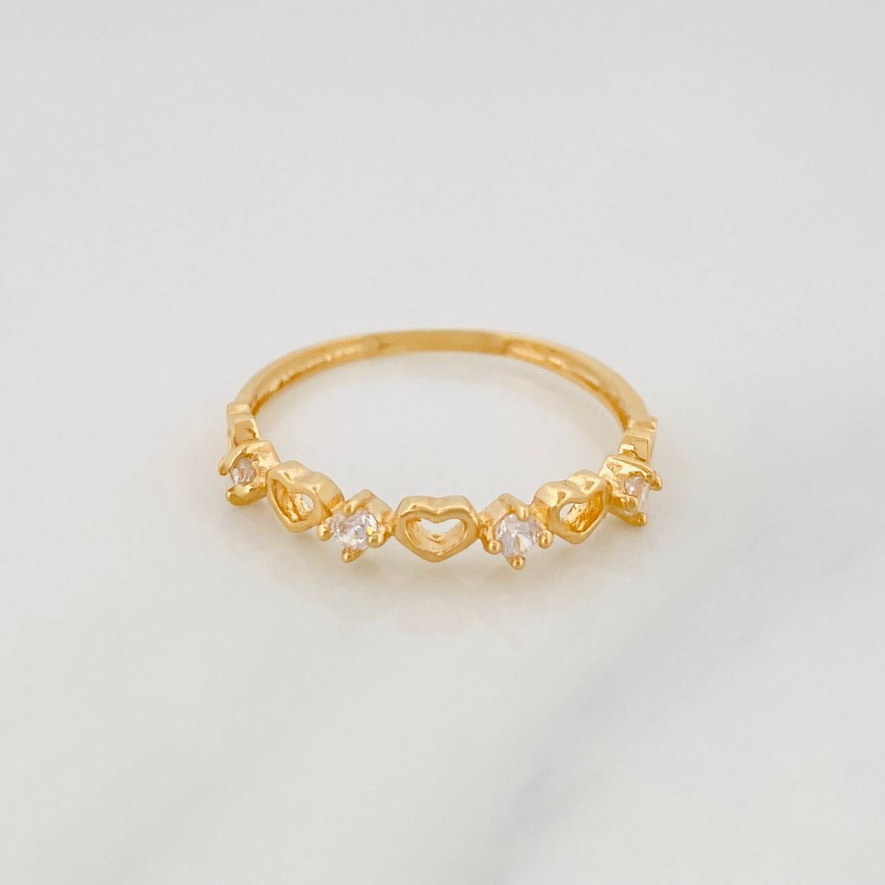 Hearts Ring 1.1g / T6 1/2 Yellow Gold 18K