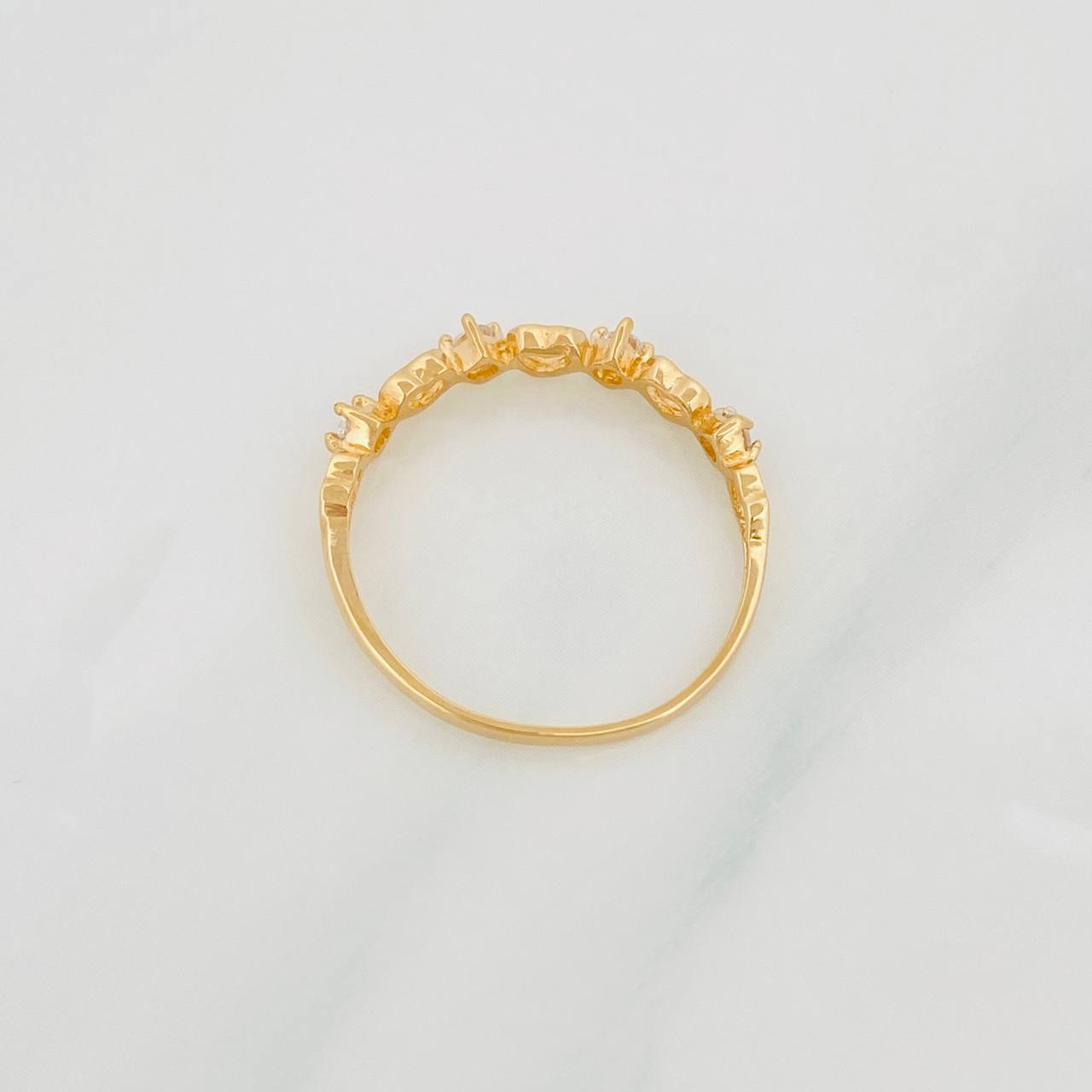 Hearts Ring 1.1g / T6 1/2 Yellow Gold 18K