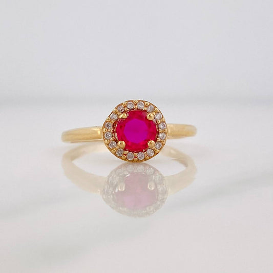 Circle Halo Ring 1.75g / T5 1/2 Yellow Gold 18K
