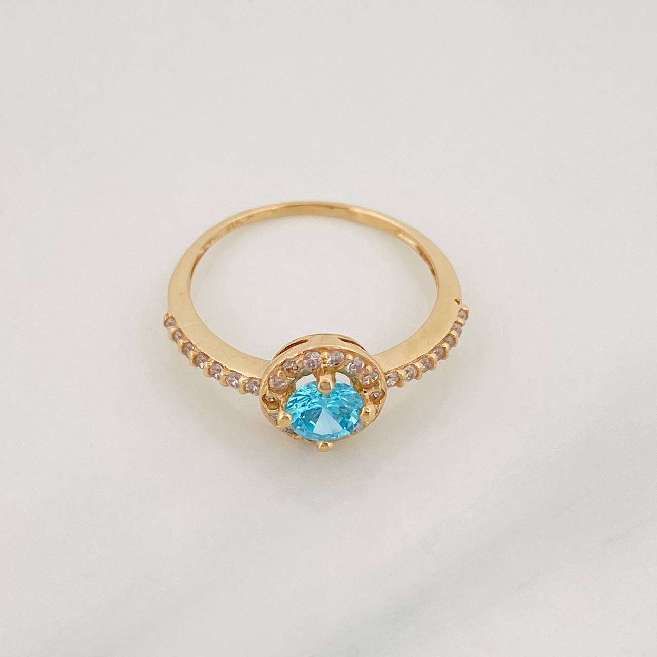 Circle Halo Ring 2.3g / T6 3/4 Yellow Gold 18K