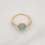 Circle Halo Ring 2.3g / T6 3/4 Yellow Gold 18K