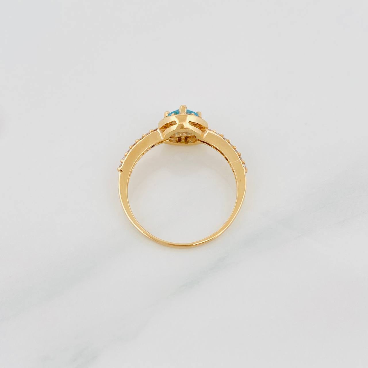 Circle Halo Ring 2.3g / T6 3/4 Yellow Gold 18K
