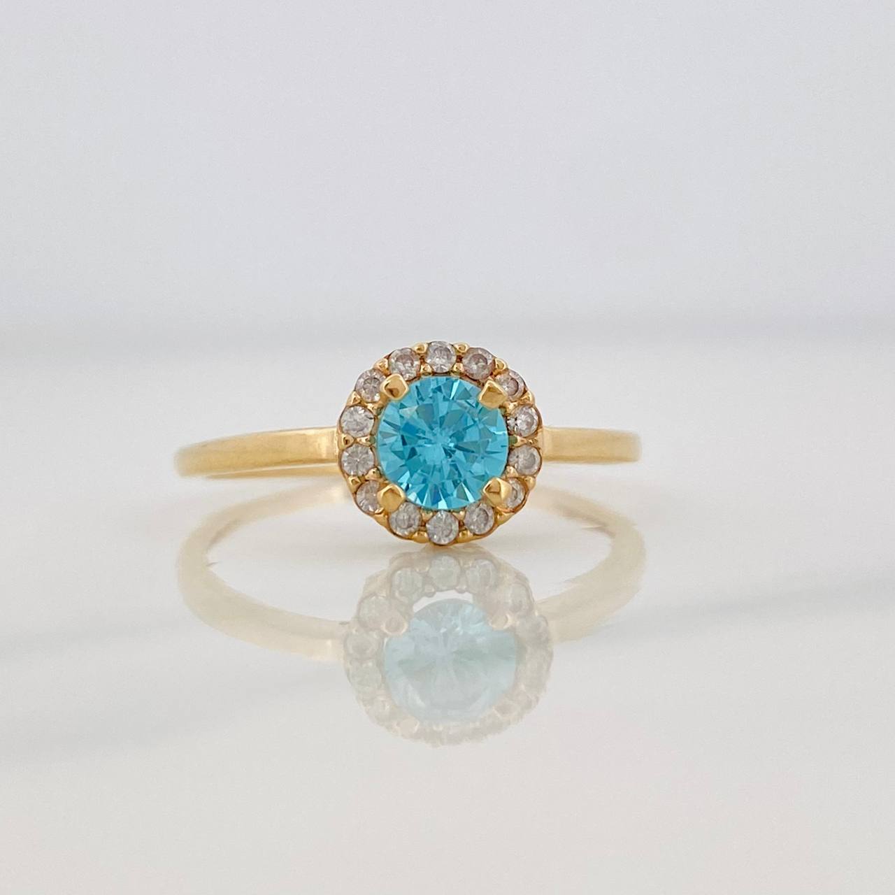 Halo Circle Ring 2g / T7 1/4 Yellow Gold 18K