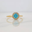 Halo Circle Ring 2g / T7 1/4 Yellow Gold 18K