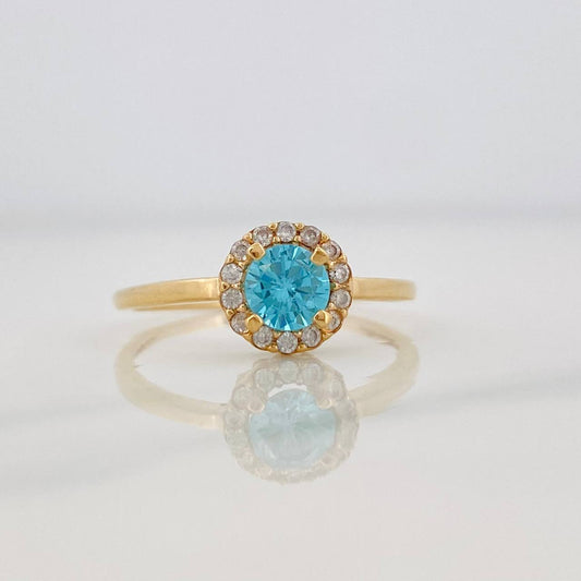 Halo Circle Ring 2g / T7 1/4 Yellow Gold 18K