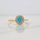 Halo Circle Ring 2g / T7 1/4 Yellow Gold 18K