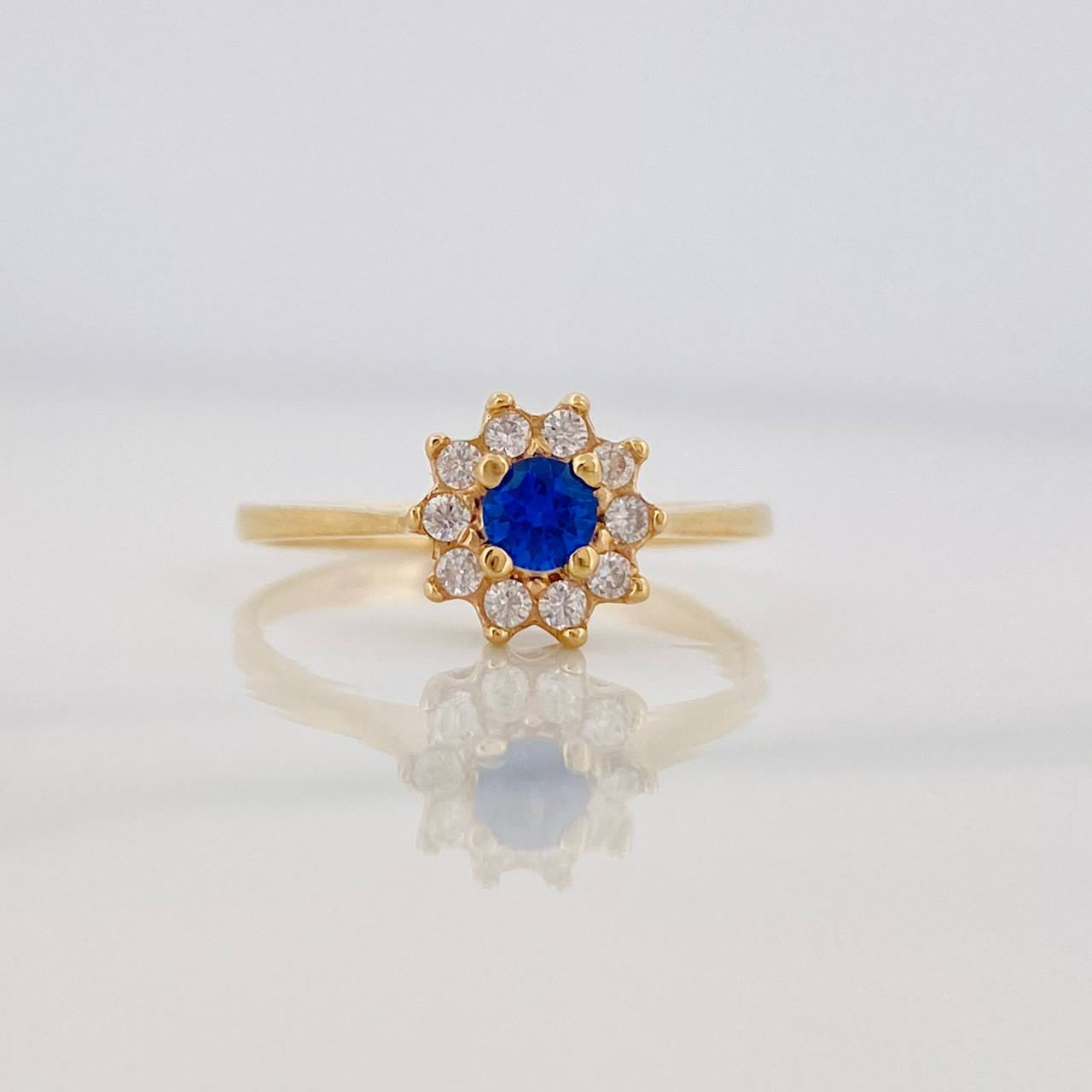 Halo Flower Ring 2.05g / T6 1/2 Yellow Gold 18K