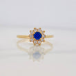 Halo Flower Ring 2.05g / T6 1/2 Yellow Gold 18K