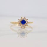 Halo Flower Ring 2.05g / T6 1/2 Yellow Gold 18K