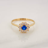 Halo Flower Ring 2.05g / T6 1/2 Yellow Gold 18K
