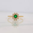 Halo Flower Ring 2.15g / T7 Yellow Gold 18K