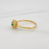 Halo Flower Ring 2.15g / T7 Yellow Gold 18K