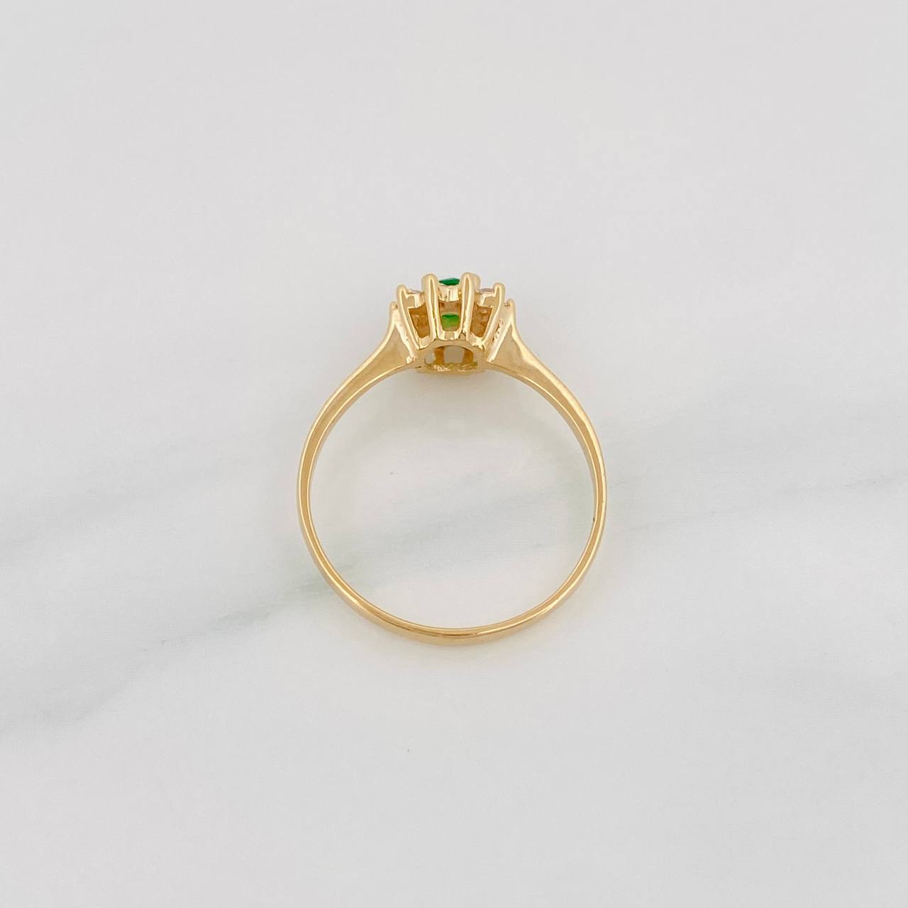 Halo Flower Ring 2.15g / T7 Yellow Gold 18K