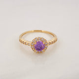 Halo Circle Ring 2.15g / T6 1/2 Yellow Gold 18K