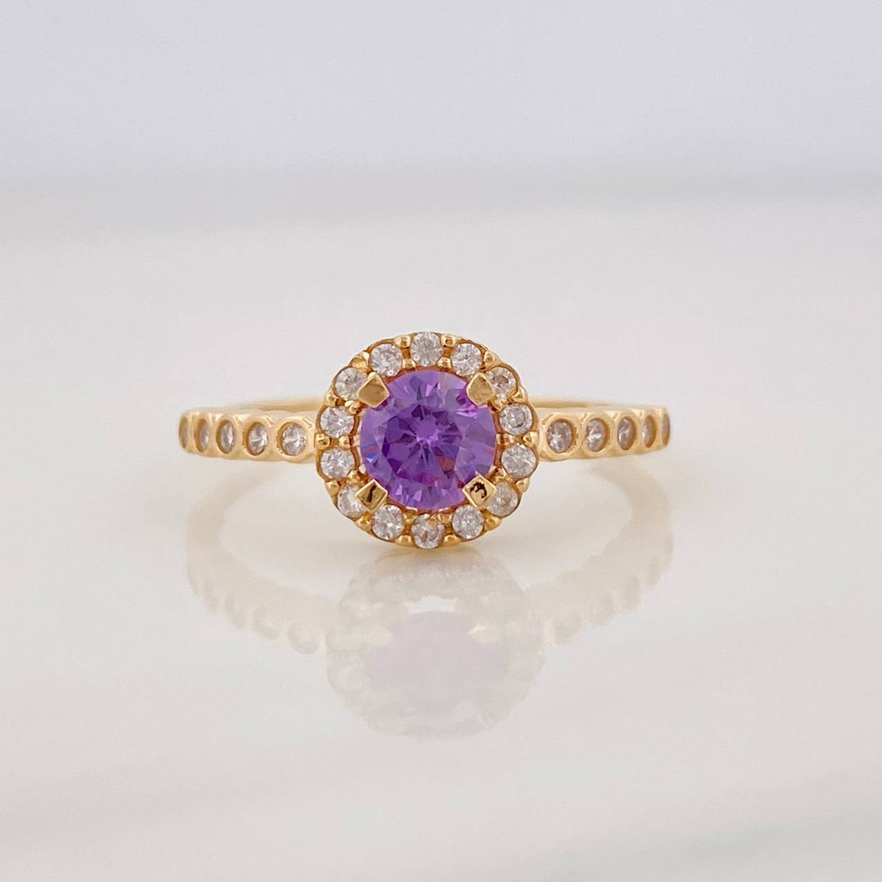 Halo Circle Ring 2.15g / T6 1/2 Yellow Gold 18K
