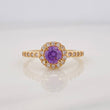Halo Circle Ring 2.15g / T6 1/2 Yellow Gold 18K