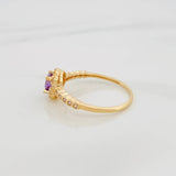 Halo Circle Ring 2.15g / T6 1/2 Yellow Gold 18K