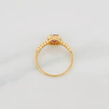 Halo Circle Ring 2.15g / T6 1/2 Yellow Gold 18K